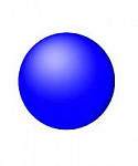 Мяч 18 см одноцветный Heleon синий