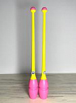 CHACOTT Булавы резиновые комбинированные 455 мм. 262 Pink x Yellow