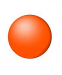 Мяч 18 см одноцветный Heleon морковный